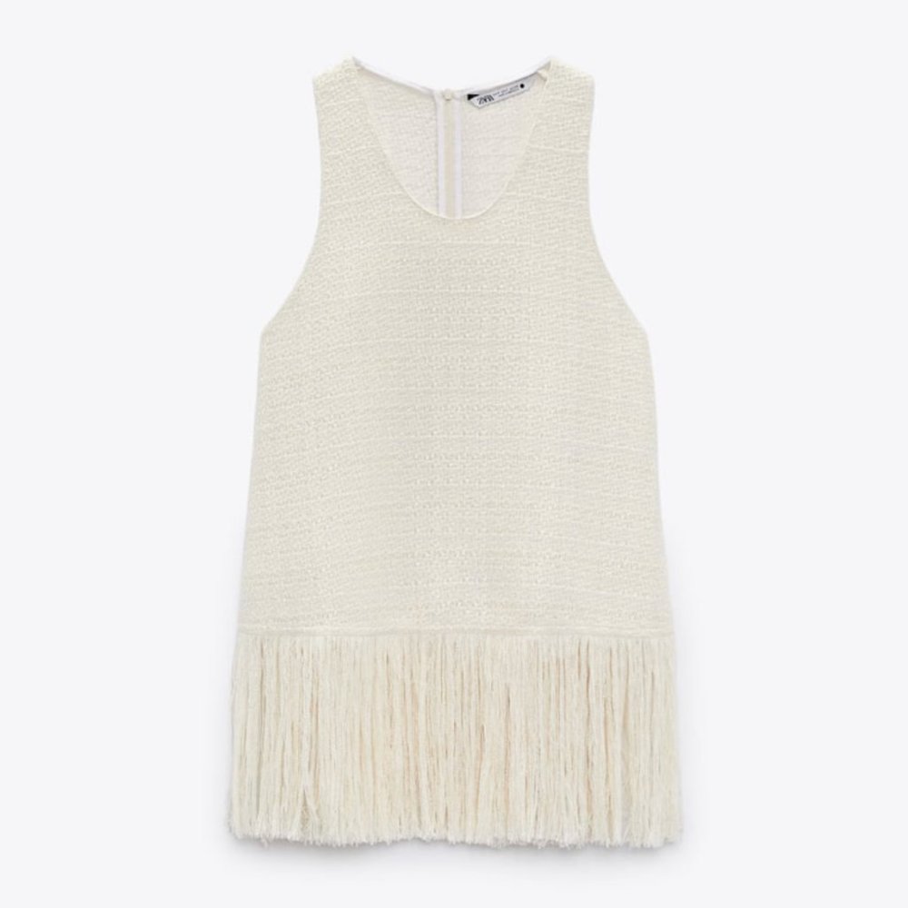 Fringe Textured Weave Top